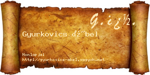 Gyurkovics Ábel névjegykártya