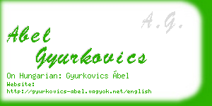 abel gyurkovics business card